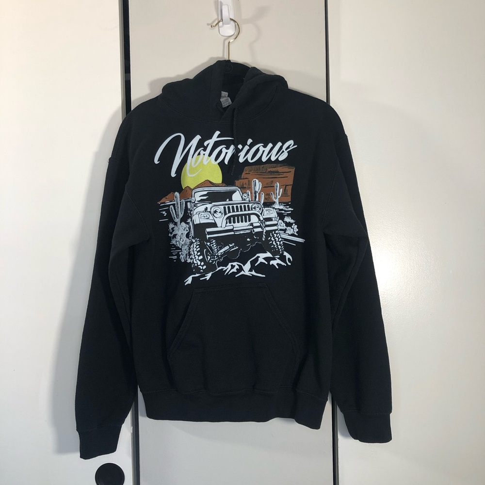 Black Glidian Heavyweight Hoodie Size Small Notorious